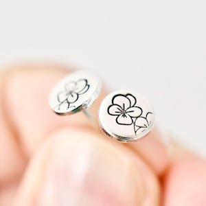 Violet Earrings - February Birth Month Flower