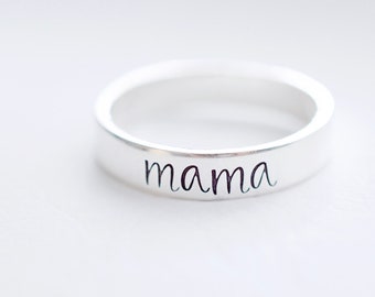 Mama Ring - Sterling Silver Ring - Gift for Mom