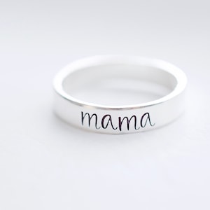 Mama Ring - Sterling Silver Ring - Gift for Mom
