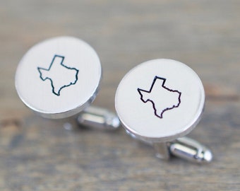Texas Cufflinks - State Cuff links - Personalized Texas Cufflinks