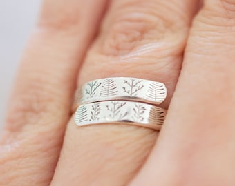 Forest Ring - Sterling Silver Wrap Ring - Tree Ring