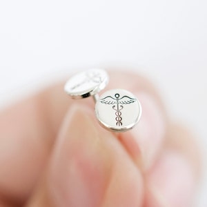 Medical Earrings - Custom Sterling Medical Caduceus Earrings