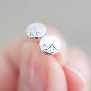 Mountain Earrings - Sterling Silver Earrings - Gift for Her