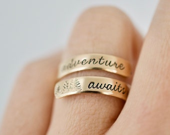 Adventure Awaits Ring - Sterling Silver Wrap Ring