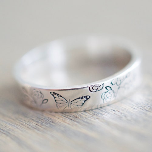 Butterfly Ring Sterling Silver Ring Gifts for Her - Etsy