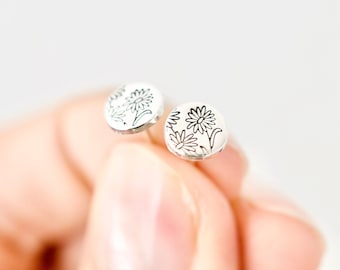 Aster Earrings - September Birth Month Flower