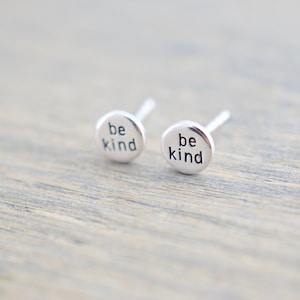 Be Kind Earrings - Sterling Stud Earrings - Gift for Her