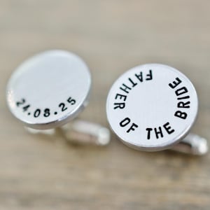 Father of the Bride Cuff Links - Personalized Cufflinks