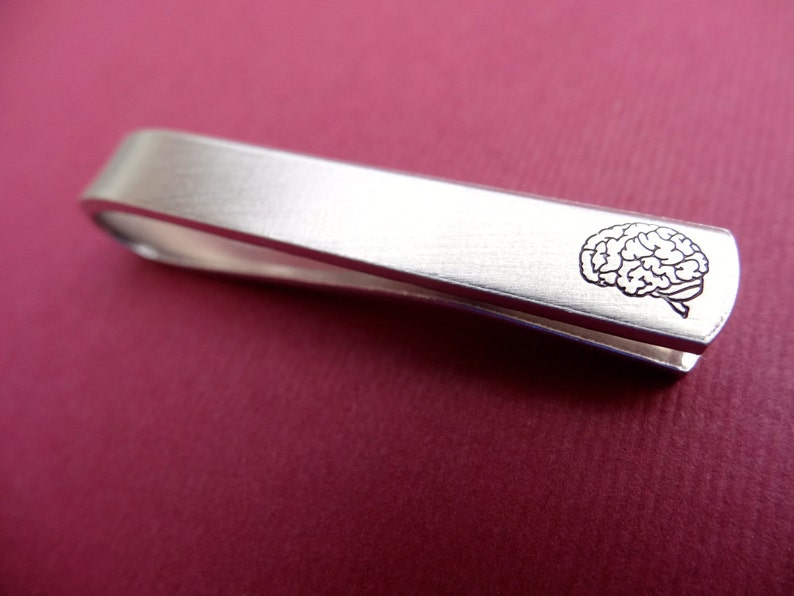 Brain Tie Clip Medical Tie Clip Personalized Tie Clip Gift for Doctor, Nurse, Surgeon image 1