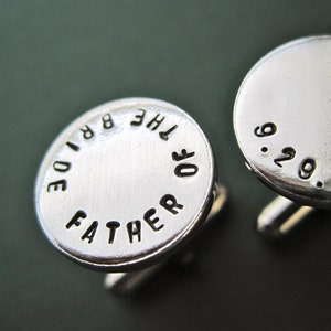 Father of the Bride Cuff Links - Personalized Cufflinks