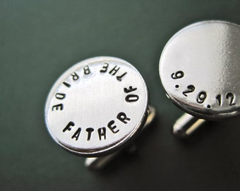 Father of the Bride Cuff Links - Personalized Cufflinks