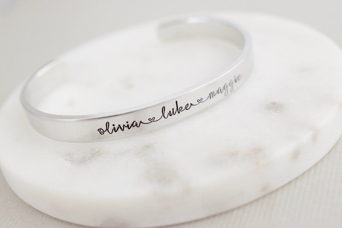 Custom Name Bracelet Kid Name Cuff Bracelet Bracelet for Etsy
