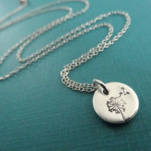Dandelion Necklace - Nature Inspired Jewelry - Wish - Small Dandelion Charm