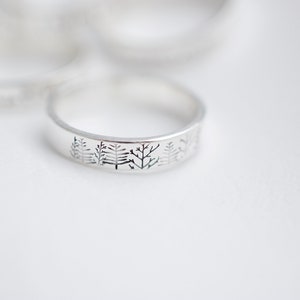 Forest Ring - Sterling Silver Ring - Evergreen - Ring for Woman - Tree ...