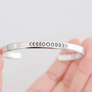 Moon Bracelet - Custom Celestial Bracelet - Astrology Jewelry - 1/5 inch