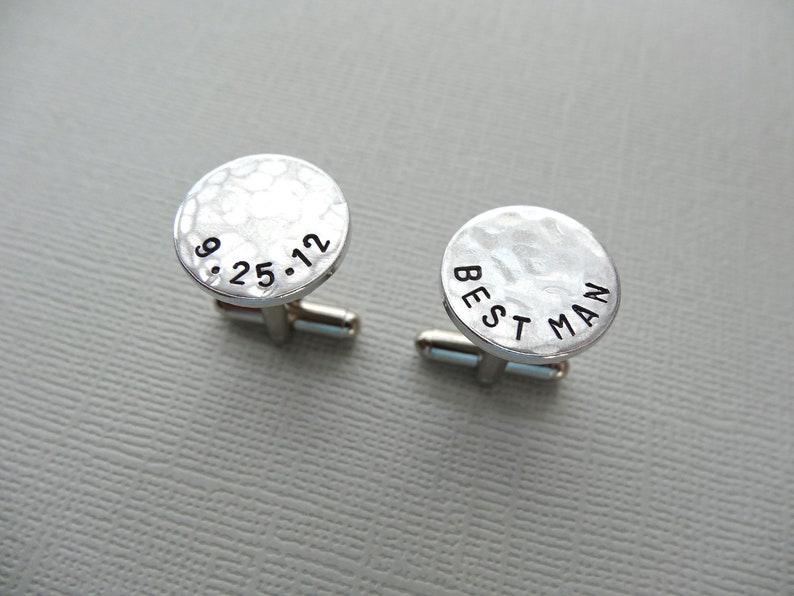 Best Man Cufflinks Personalized Aluminum Cufflinks Etsy