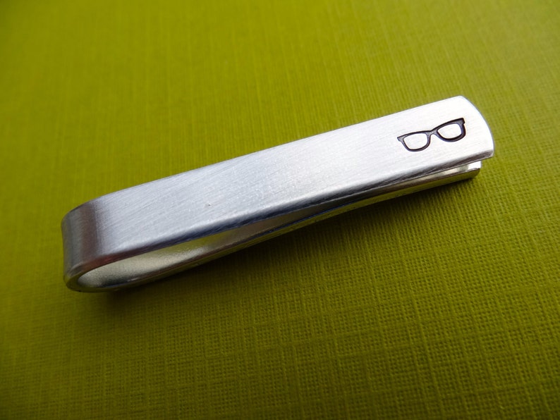 Glasses Tie Bar Custom Tie Clip Optometry Gift image 1