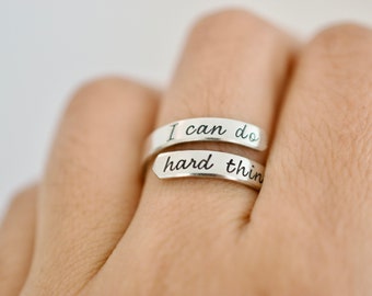 I Can Do Hard Things Wrap Ring