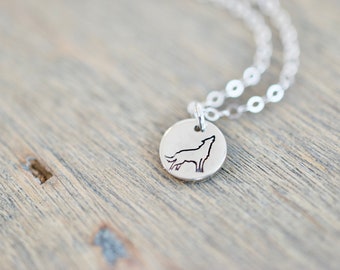 Wolf Necklace - Sterling Necklace