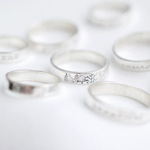 Custom Name Ring Sterling Silver Ring Couples Ring image 6