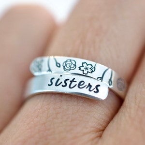 Sisters Wrap Ring - Sterling Silver Ring