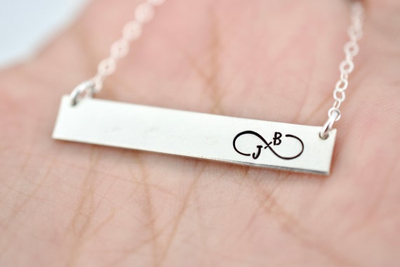 Infinity bar necklace discount