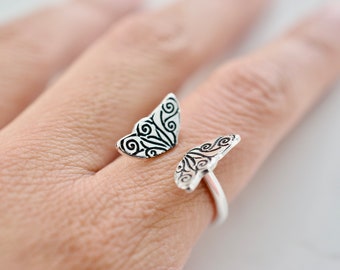 Butterfly Wing Ring - Sterling Silver Ring