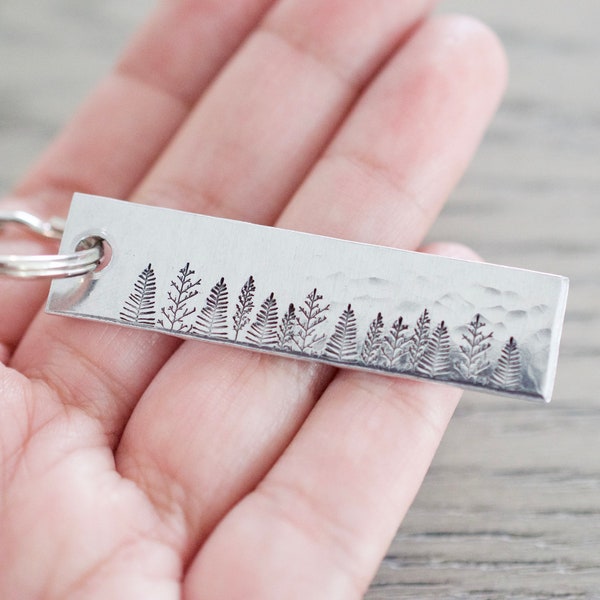 Forest Keychain - Tree Keychain - Personalized Gift