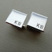 Personalized Cufflinks - Square Initial Cufflinks - Aluminum Custom Cuff links 