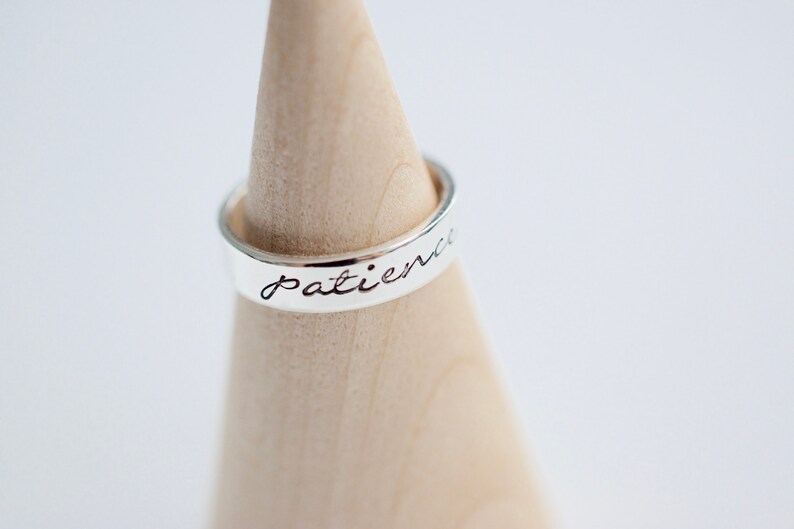 Sterling Ring Patience Ring Gift for Mom