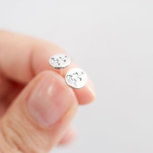 Dandelion Earrings - Custom Sterling Dandelion Earrings - Flower Jewelry