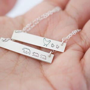 Mother Hen Bar Necklace - Sterling, 14kt Gold Fill, Rose Gold - Custom ...