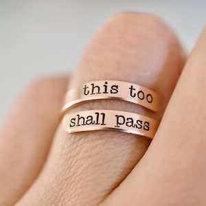 This Too Shall Pass Ring - Sterling Silver Ring