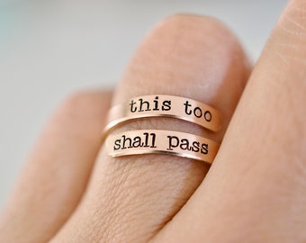 This Too Shall Pass Ring - Sterling Silver Ring