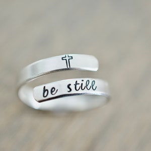 Be Still Cross Wrap Ring