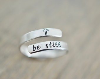 Be Still Cross Wrap Ring