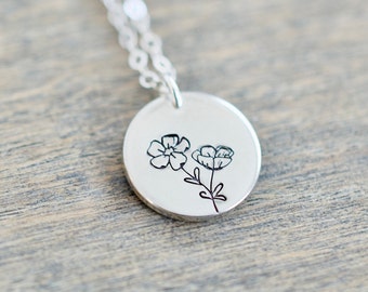 Cosmos Necklace - Birthmonth Flower - October Jewelry - Cosmos Charm