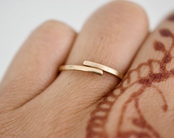 Wrap Ring - Sterling Silver 14kt Gold Filled Wrap Ring - Gift for Her