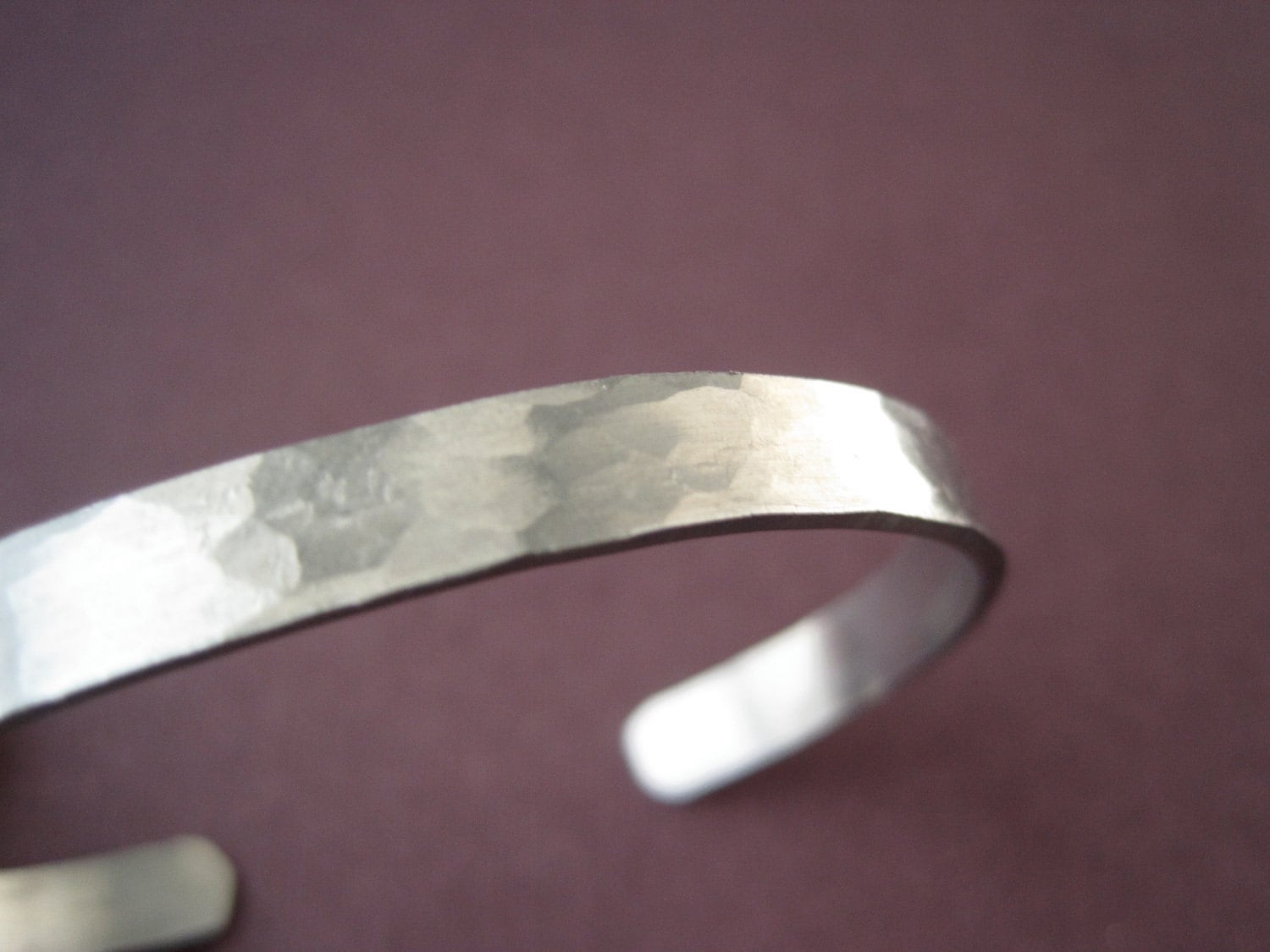 Personalized Hammered Bracelet Hammered Aluminum Metal Etsy