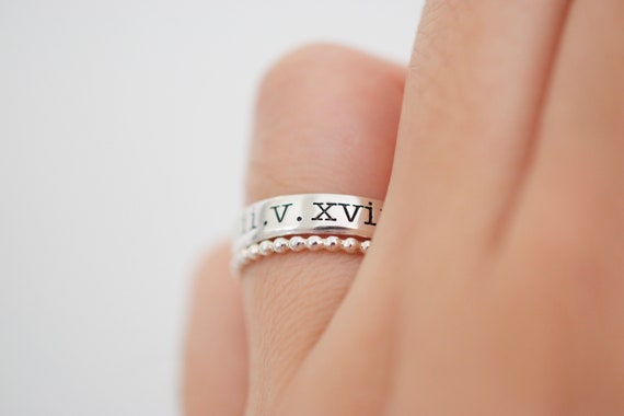 Etsy roman on sale numeral ring