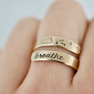 Breathe Wrap Ring - Dandelion Ring