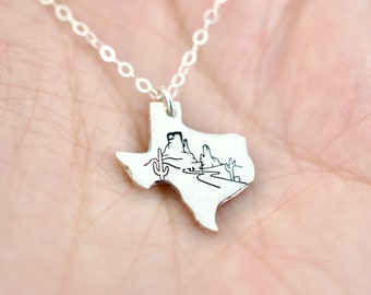 Texas Necklace - Sterling Texas Charm