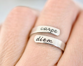 Carpe Diem Wrap Ring - Seize the Day Ring