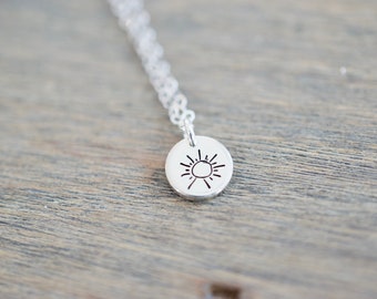 Sun Necklace - Sterling Necklace