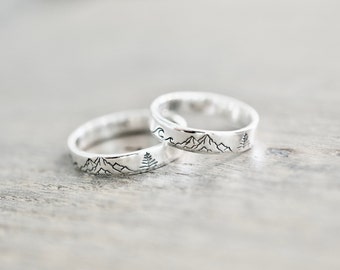 Sea Mountain Forest Ring - Sterling Silver Ring