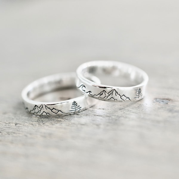 Sea Mountain Forest Ring - Sterling Silver Ring