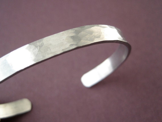 Personalized Cuff Bracelet with Hidden Message, Custom Metal Bracelet
