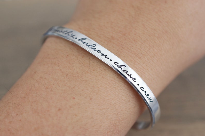 Custom Bracelet - Personalized Name Bracelet - Gift for Mom - 1/5 inch image 5