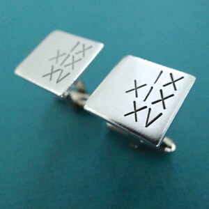 Personalized Square Cufflinks - Custom Roman Numeral Date Cuff links - Custom Cuff Links - Aluminum