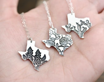 Floral Texas Necklace - Sterling Texas Charm